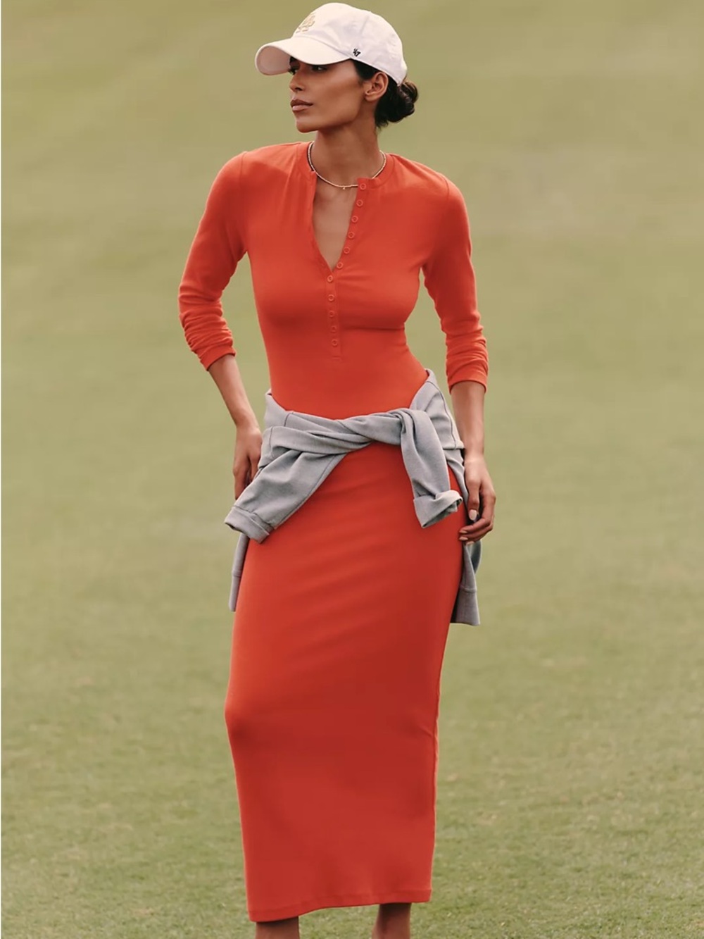 NWT Anthropologie Daily Practice Long-Sleeve Ribbed Maxi Dress